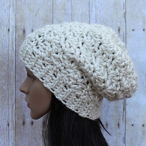 Beige Mohair Hat Cable Knit Hat Beige Wool Cape Slouchy Beige Mohair Hat Cable Knit Hat Beige Wool Cape Slouchy