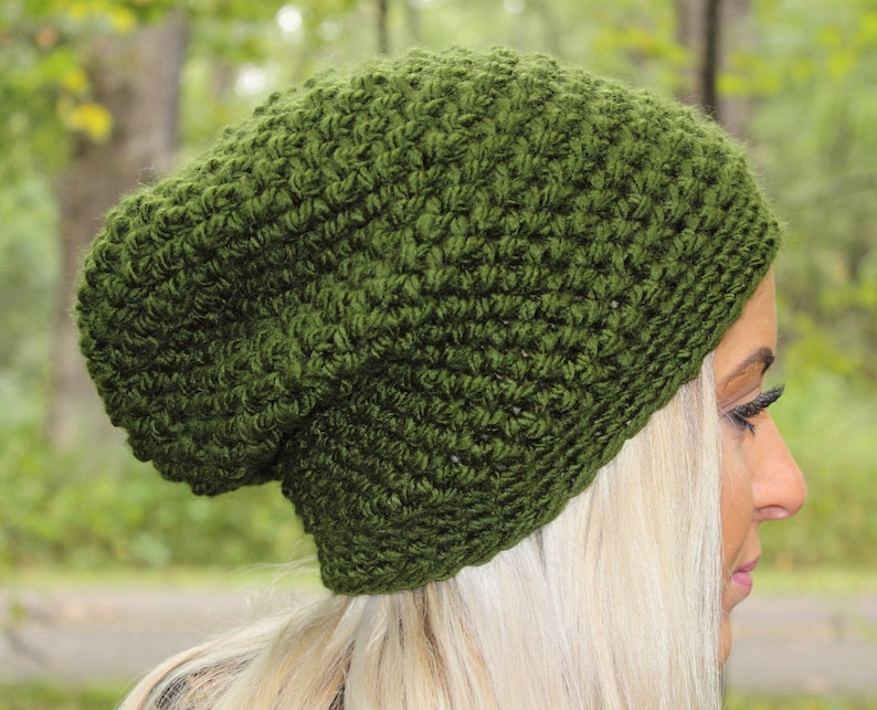 olive green winter hat
