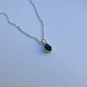 Blue sapphire pendant silver necklace