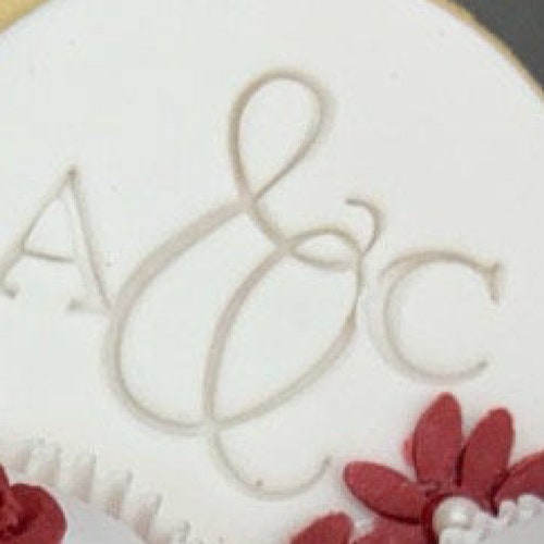 Calligraphy Monogram Cookie Stamp or Fondant Embosser Alphabet Etsy