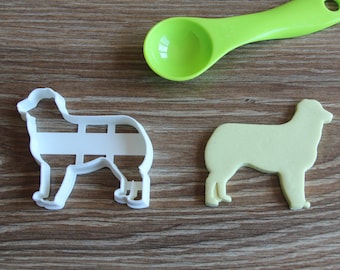Cortador de galletas con forma de perro pastor australiano, cortador de golosinas con forma de cachorro, adornos para cupcakes