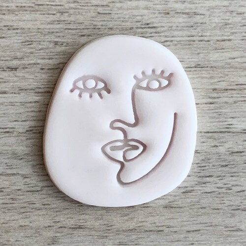 Abstract Face 5 Embosser Stamp for Fondant Polymer Clay - Etsy