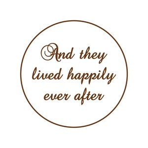 And They Lived Happily Ever After Fondant Embosser or Cookie Stamp Wedding Icing Frosting Biscuit Stamp Cake Fondant Embossing Stamp