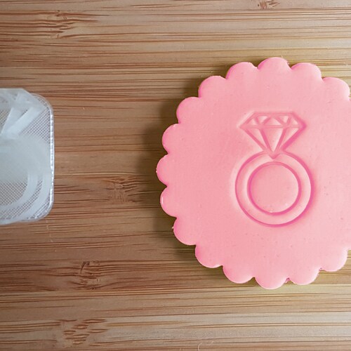 Engagement Ring Fondant Embosser Diamond Ring Cookie Stamp Etsy