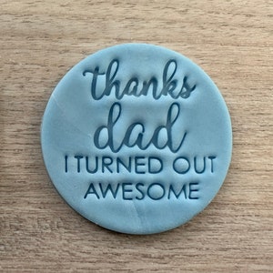 Fathers day Fondant Embosser or Cookie Stamp Wedding Father&#39;s day Icing Frosting Biscuit Stamp Cake Fondant Embossing Stamp