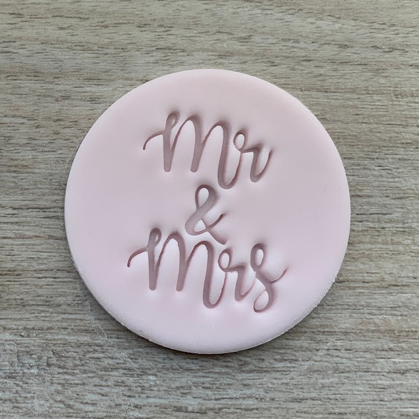 Mr and Mrs Cookie Stamp Fondant Embosser  Icing Frosting Biscuit Stamp Wedding Cake Fondant Embossing Stamp Engagement