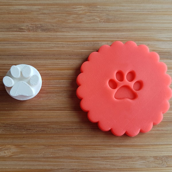 Dog or Cat Paw Print Cookie Stamp or Fondant Embosser Biscuit Stamp Animal imprint Icing Frosting Cake Fondant Embossing Stamp