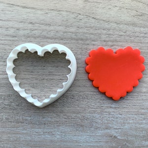 Scalloped Heart 1 Cookie Cutter Fondant Cutter