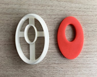 Ovaler Donut mit Ausschnitt Ausstechform Fondant Ausstecher