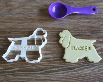 Cortador de galletas personalizado de Cocker Spaniel Americano, golosina personalizada para perros