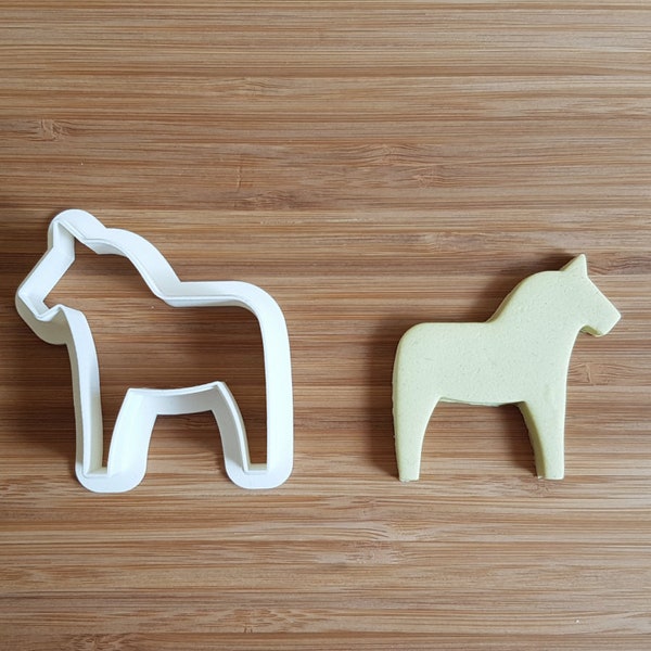 Dalahorse oder Einhorn Cookie Cutter Pferd Keks Stamp Cake Topper Fondant Cutter Cupcake Topper Lebkuchen Cutter