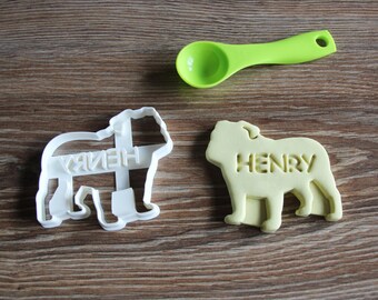 Personalized British Bulldog Cookie Cutter, Custom Dog Breed Treat