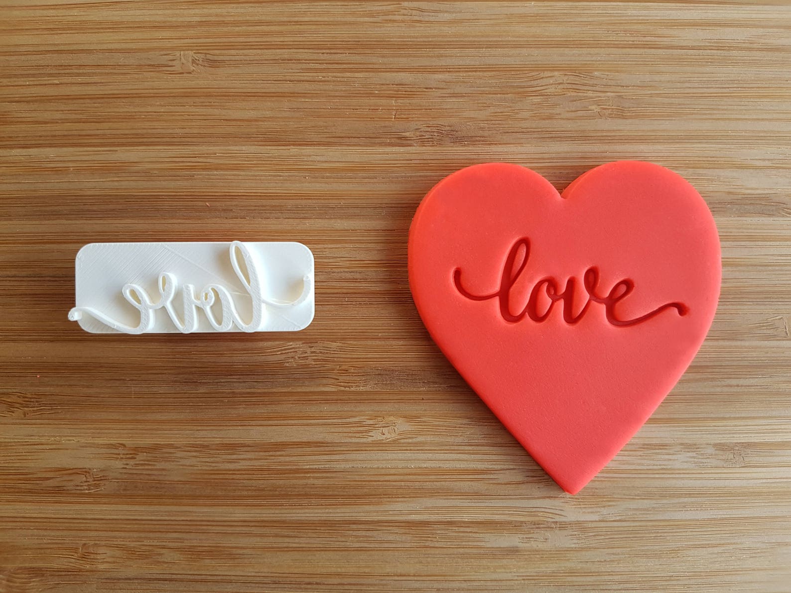 Love Fondant Embosser Stamp With Handle Icing Frosting Biscuit Etsy