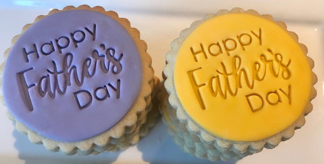 Happy Father's Day beer embosser stamp cookie  fondant cupcake decoration
