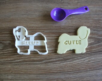 Cortador de galletas personalizado para perro habanero, cortador de golosinas para perros personalizado