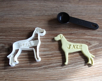 Personalized Great Dane Cookie Cutter, Custom Dog Breed Treat Cutter