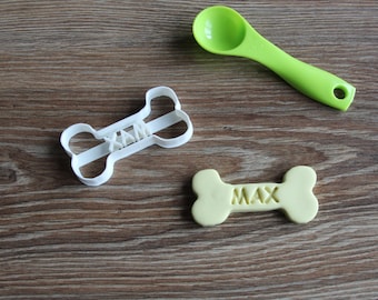 Personalized Dog Bone Cookie Cutter, Custom Puppy Treat Cutter