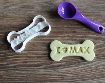 Custom Dog Bone Cookie Cutter - Personalized Puppy Treat Cutter