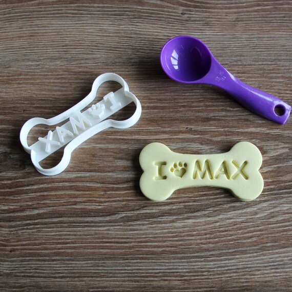 Custom Dog Bone Cookie Cutter I Love your Dog NAME Etsy