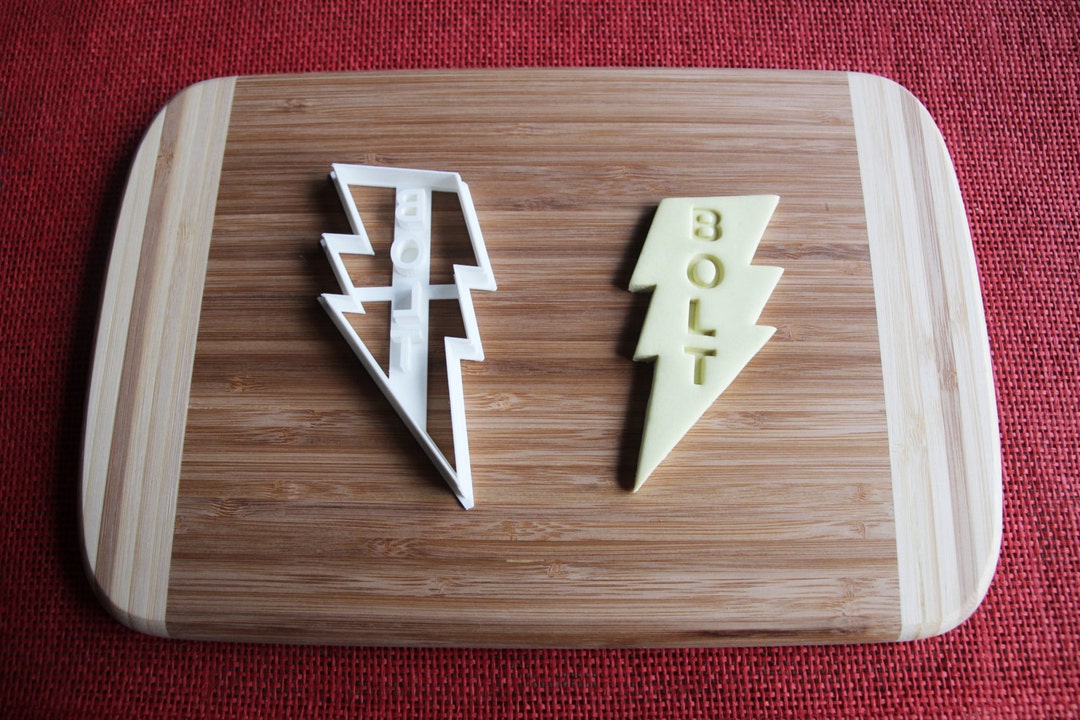 Lightning Bolt Cookie Cutter Custom Biscuit Stamp Cake Topper Etsy