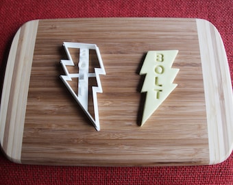 Lightning Bolt Cookie Cutter Custom Biscuit Stamp Cake Topper Fondant cutter cupcake topper