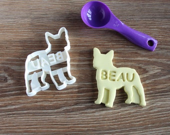 Personalized French Bulldog Cookie Cutter, Custom Dog Treat