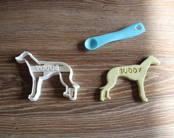 Greyhound Cookie Cutter Custom treat Personalized Dog Breed puppy Treat Cutter