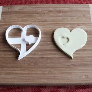 Gebogene Herz süße Cookie Cutter Keks Stempel Kuchen Topper Fondant Cutter Cupcake Topper
