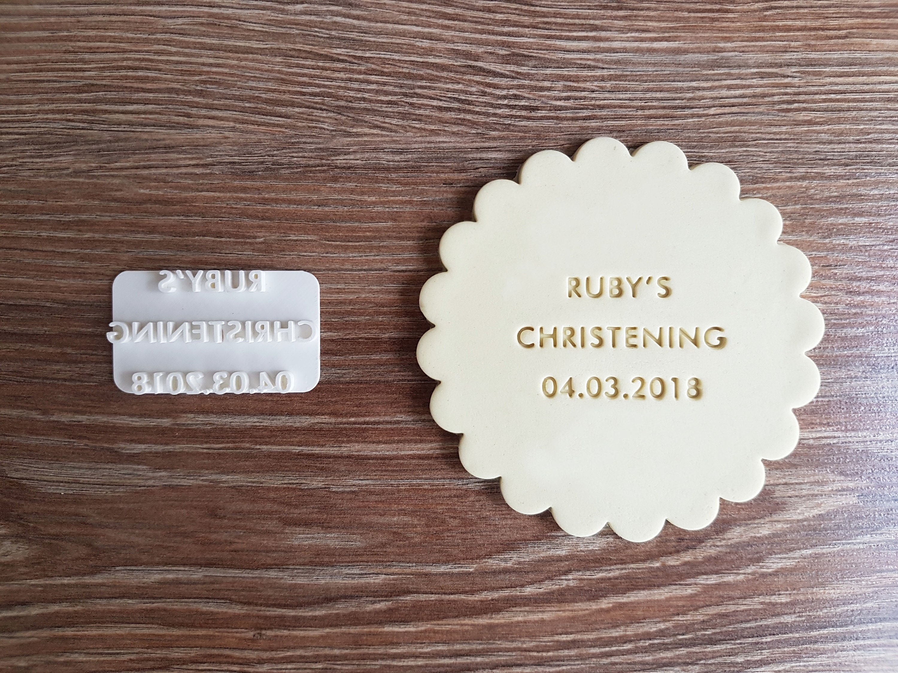 Custom Christening Fondant Embosser Baptism Cookie Stamp with Etsy