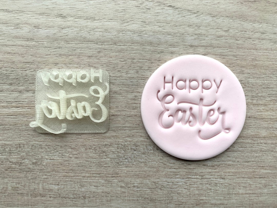 Happy Easter Fondant Embosser or Cookie Stamp Easter Day Icing Frosting