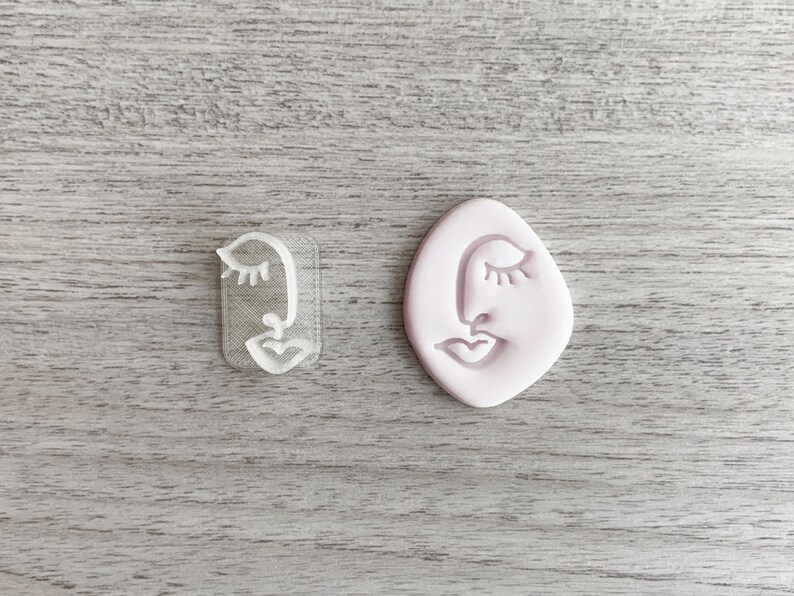 Abstract Face Embossers Set of 11 , Stamp for Fondant, Polymer Clay ...