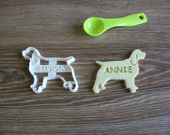 Cortador de galletas personalizado de Springer Spaniel Inglés, cortador de golosinas para perros personalizado
