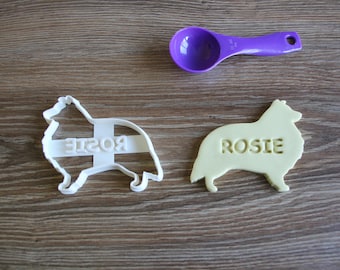 Personalized Shetland Sheepdog Cookie Cutter, Custom Dog Treat Cutter