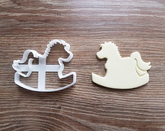 Rocking Horse Cookie Cutter Cake Topper Fondant Cutter Cupcake