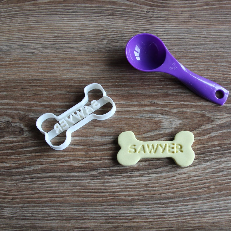 Custom Dog Bone Cookie Cutter Personalized Dog Puppy Pup Name Etsy