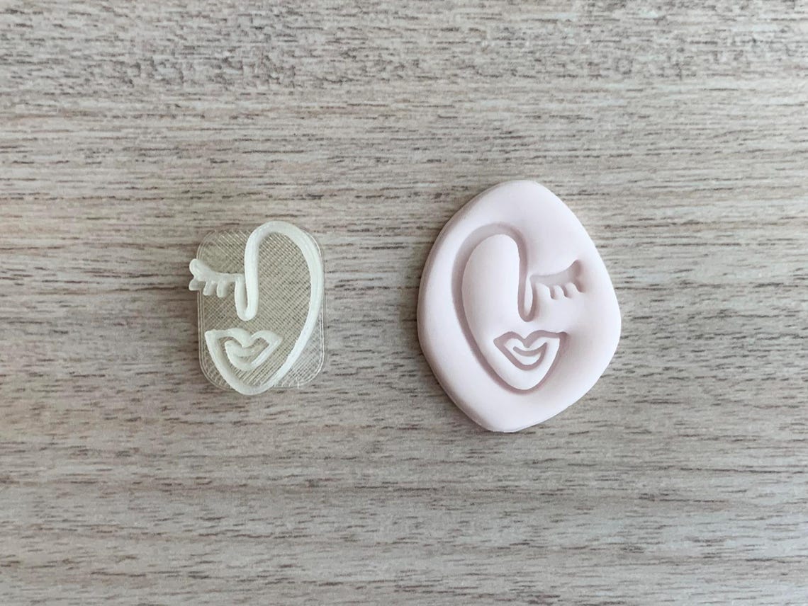 Abstract Face Embossers Set of 11 , Stamp for Fondant, Polymer Clay ...