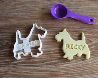 Personalized Scottish Terrier Cookie Cutter, Custom Dog Treat Cutter