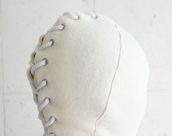 Bondage Straitjacket Hood / Mask / Blindfold / Asylum / Institutional Cotton and Polar Fleece Versions