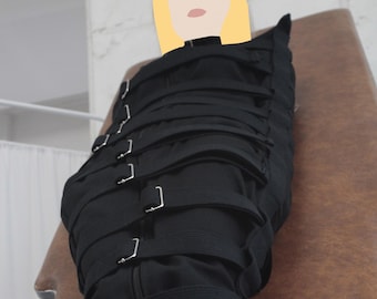 Ready To Go S size 150cm From Neck to Feet Black Sleep Sack Bondage Body Bag - Straitjacket You Get Exactly the model that is on Pictures