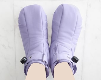 Lila fasthållningsskor - Mjuka vadderade skor för elever / ABDL / Vuxen blöjälskare / Bondage / Babylila / DDLG