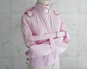 Baby Rosa ABDL Zwangsjacke - Zwangsjacke für einen kleinen / Erwachsenen-Baby-Windelliebhaber