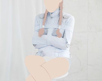 Baby Blue ABDL Straitjacket - Straitjacket for Adult Baby Diaper Lover / Fully Functional Straitjacket from Straitjacketshop