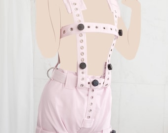 ABDL Mature Harness for Anti Diaper Removal Pants with Segufix Locks - Bondage / Asylum Segufix  Braces  Suspenders  Straitjacketshop