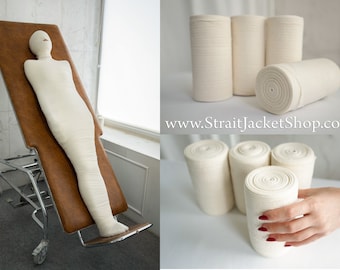 XXXLong Mummification Bandages - Set of 4 Extra Long Bandages / Bandage / Mummified / Bondage / BDSM / Restraining / Wrap /Mummy / Reusable