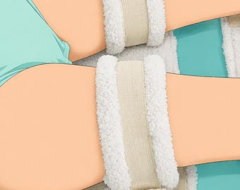 Thigh Restraining Cuffs in XXXL size with fleece