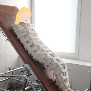 Sleep Sack Bondage Body Bag - Straitjacket Mummification / BDSM / Asylum / Restraining / Locked with Zipper and Belts / Medical / Canvas