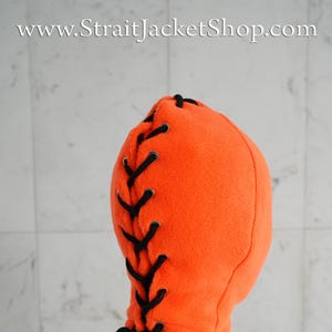 Orange Prison Bondage Straitjacket Mask / laced / zipper / inmate / prisoner / roleplay