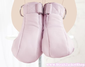 Rosa fasthållningsbyxor - Mjuka vadderade byxor för ABDL-entusiaster / Vuxna blöjälskare / Bondage / Babyrosa / DDLG