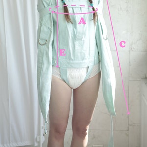 Baby Blue ABDL Straitjacket Straitjacket for a Little / Adult Baby Diaper Lover image 10