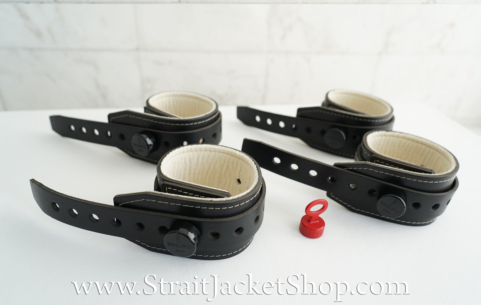 Institutional Locks Black Leather Institutional Medical Asylum Restraints Wrist Ankle Cuffs ...